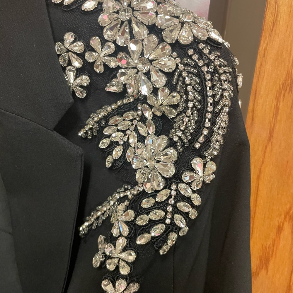 Gibson Latimer Black Crystal Embellished Blazer - Picture 3 of 5